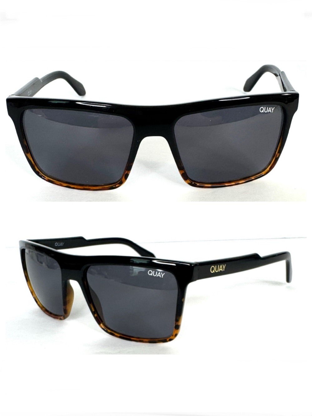QUAY Australia Let it Run Polarized Sunglasses Black Tortoise Rare